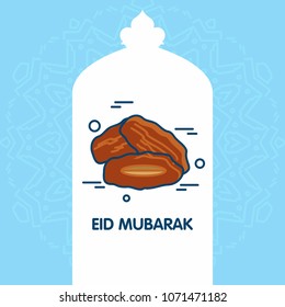 Eid Mubarak Vector Background. Greeting Card calligraphy of happy eid mubarak, Beautiful Muslim Event Background Design