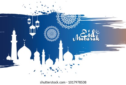 Eid Mubarak Vector Background Template Design 