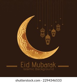 Eid mubarak vector design illustration 