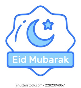 Eid-Mubarak-Vektordesign in modernem und trendigem Stil, einfach zu benutzendes Symbol