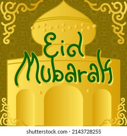 eid mubarak vector design. typography. banner design. social media banner promotion