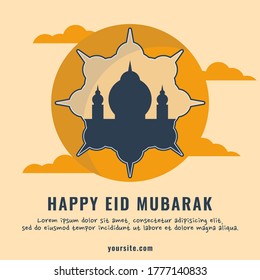 Eid-Mubarak-Vektor für Grußkarten oder Webbanner
