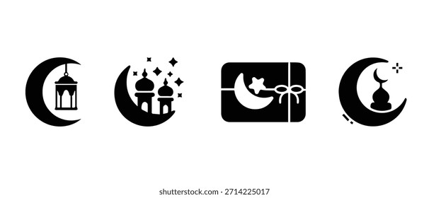 Paquete de iconos de Vector Eid Mubarak