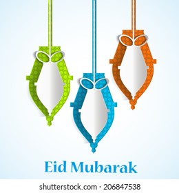 Eid Mubarak. Vector illustration