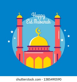 Eid Mubarak Vector Illustration Design for Poster, Greeting Card and Another Purpose