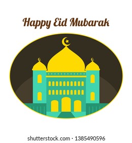 Eid Mubarak Vector Illustration Design for Poster, Greeting Card and Another Purpose