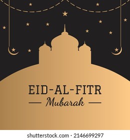Eid Mubarak Vector Illustration Design. 