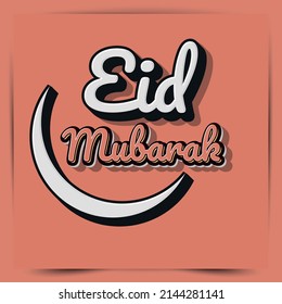 Eid Mubarak Vector Illustration for greeting card,for social use, poster and banner.