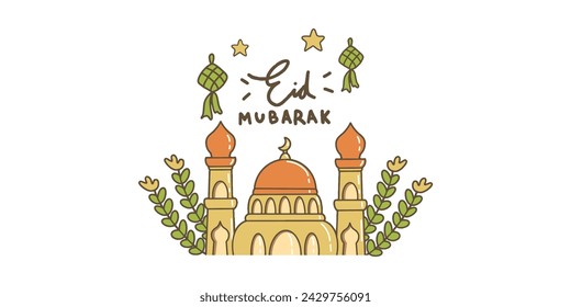 eid mubarak vector logo icono