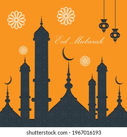 Eid Mubarak Vector Minimalist Background