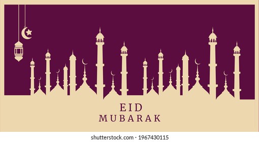 Eid Mubarak Vector Minimalist Background