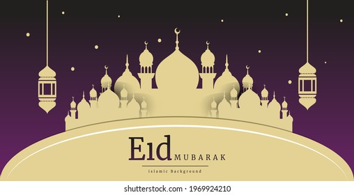Eid Mubarak Vector Minimalist Background