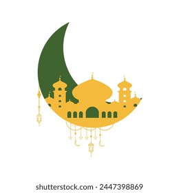 Eid Mubarak Vector. Eid Mubarok Islamic background template.
