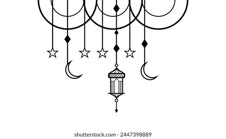Vector Eid Mubarak. Plantilla de fondo islámica de Eid Mubarok.