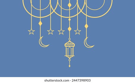 Eid Mubarak Vector. Eid Mubarok Islamic background template.