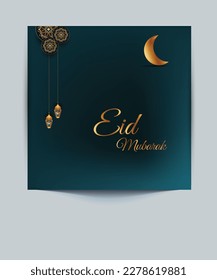 Vector de Eid Mubarak para impresiones o publicaciones de medios