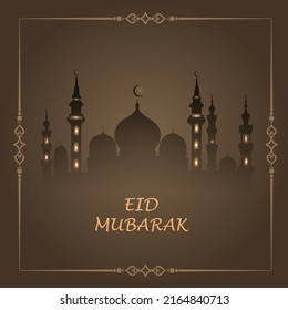 Eid Mubarak vector, Ramadan wishing. Arabic shining lamps.  Islamic background. Ramadan Kareem. Eid Mubarak.
