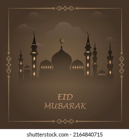 Eid Mubarak vector, Ramadan wishing. Arabic shining lamps.  Islamic background. Ramadan Kareem. Eid Mubarak.
