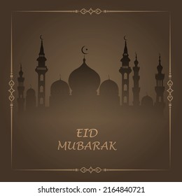 Eid Mubarak vector, Ramadan wishing. Arabic shining lamps.  Islamic background. Ramadan Kareem. Eid Mubarak.
