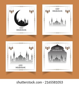 Eid Mubarak vector, Ramadan wishing. Arabic Islamic background. Collection of modern style Ramadan Mubarak, greeting cards design,  Arabic lamps.moon, mosque,  Ramadan Kareem. Eid Mubarak.

