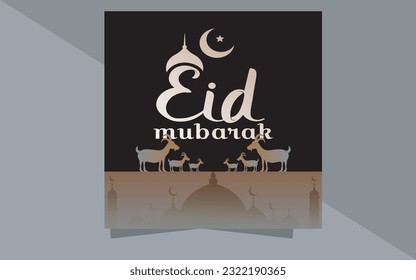 Eid Mubarak vector template design 