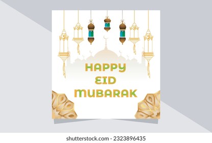 Eid Mubarak vector template design 