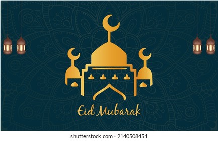 Eid Mubarak Wishes Card Eid Mubarak Stock Vector (Royalty Free ...