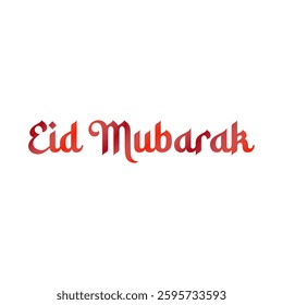 eid mubarak writing concept isolated on white background. muslim holiday writing concept.