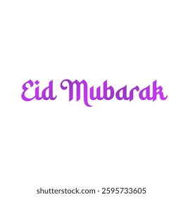 eid mubarak writing concept isolated on white background. muslim holiday writing concept.
