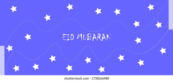 Eid Mubarak.Islamic festival media social banner. Social media banner post design with English Eid Mubarak,  Eid Mubarak  banner template on color background.