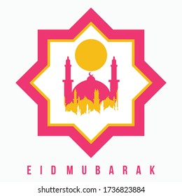 Eid mubarok greeting card, islamic background, islamic template