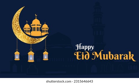 Eid mubarok islamic background template