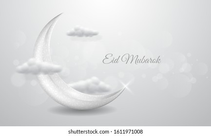 Eid mubarok islamic greeting card background vector illustration