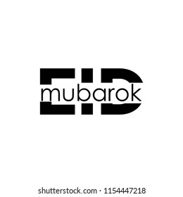 eid mubarok logo vector