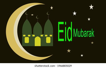 Eid muburak para diseño gráfico