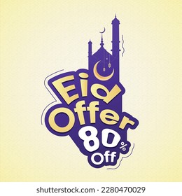 Eid bietet 10 %, 20 %, 30 %, 40 %, 50 %, 60 %, 70 %, 80 %, 90 % Rabatt-Tags. Vorlage für Verkaufsabzeichen. Preisschild für den Verkauf. Sonderangebot-Symbol. Rabattwerbung. Rabattmarkierung Vektorgrafik