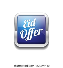 Eid Offer Blue Vector Icon Button