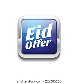 Eid Offer Blue Vector Icon Button