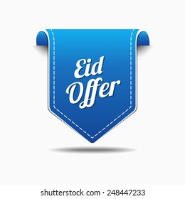 Eid Offer Blue Vector Icon Design