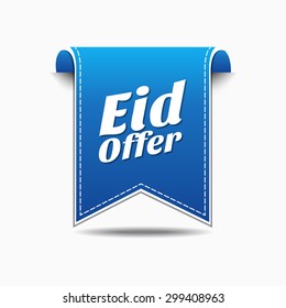 Eid Offer Blue Vector Icon Design