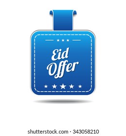 Eid Offer Blue Vector Icon Design