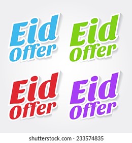 Eid Offer Colorful Vector Icon Design