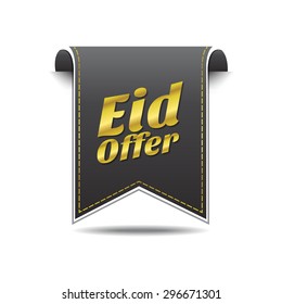 Eid Offer golden Vector Icon Design
