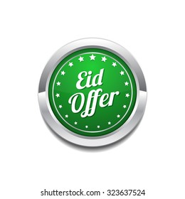 Eid Offer Green Vector Icon Button