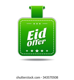 Eid Offer Green Vector Icon Design