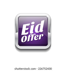 Eid Offer Purple Vector Icon Button