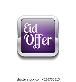Eid Offer Purple Vector Icon Button