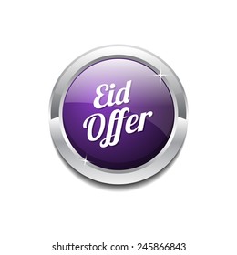 Eid Offer Purple Vector Icon Button