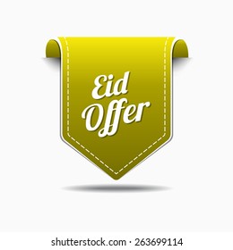Eid Offer Yellow Vector Icon Design