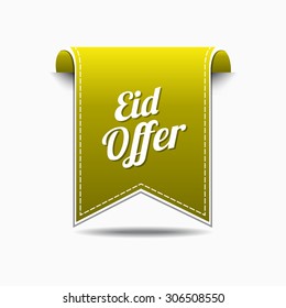 Eid Offer Yellow Vector Icon Design